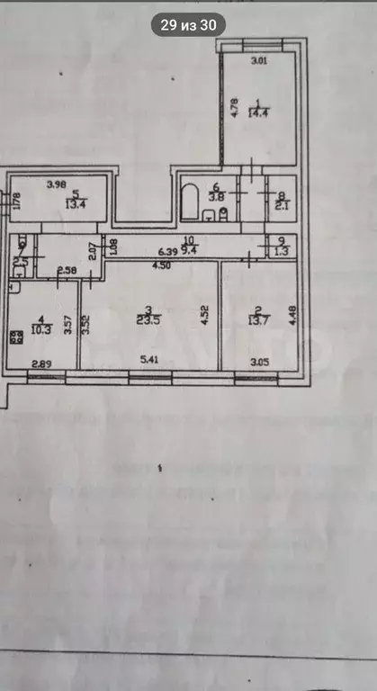 3-к. квартира, 94,4 м, 5/5 эт. - Фото 0