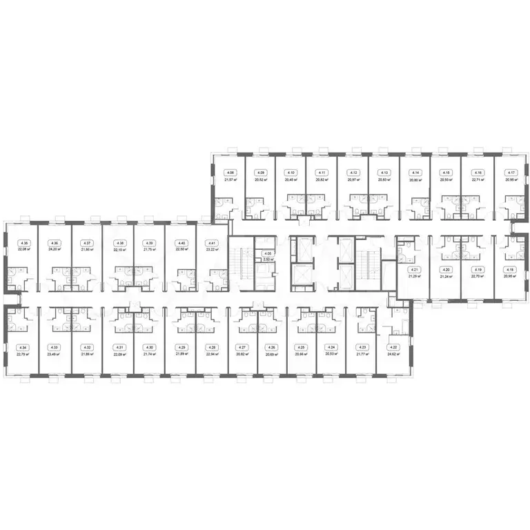 Апартаменты-студия, 21,2 м, 17/21 эт. - Фото 1