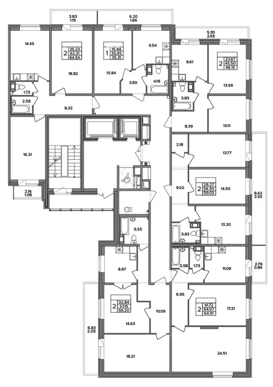 2-к кв. Санкт-Петербург пос. Шушары, Ленсоветовский тер., 19к2 (64.91 ... - Фото 2