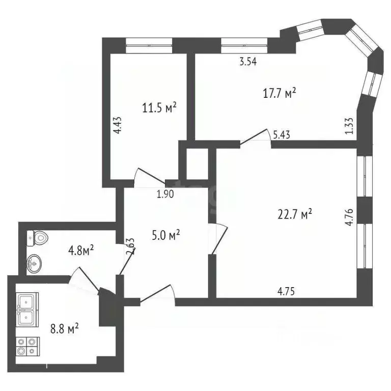 3-к кв. Ростовская область, Ростов-на-Дону Социалистическая ул., ... - Фото 0