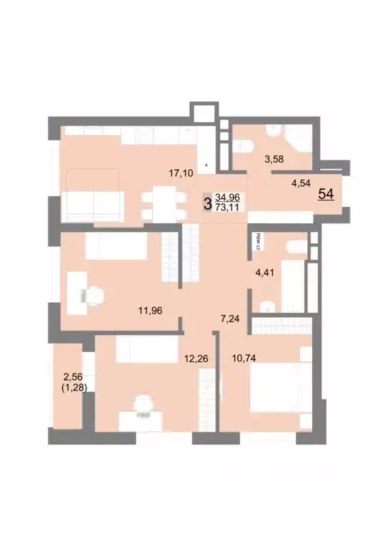 3-к кв. Свердловская область, Екатеринбург ул. Тенистая, 8с5 (73.11 м) - Фото 0