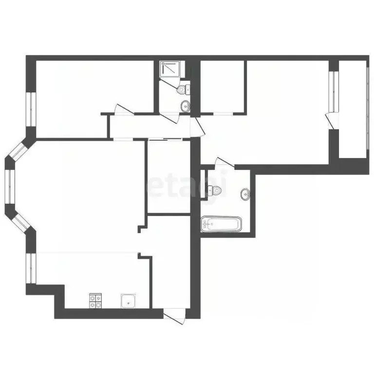 2-к кв. Тюменская область, Тюмень ул. 25 Октября, 34 (110.0 м) - Фото 1