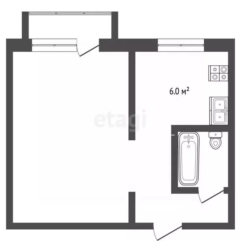 1-к кв. Свердловская область, Екатеринбург ул. Походная, 68 (28.8 м) - Фото 1