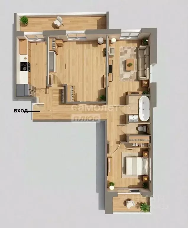 3-к кв. Ульяновская область, Ульяновск ул. Варейкиса, 28 (62.9 м) - Фото 2