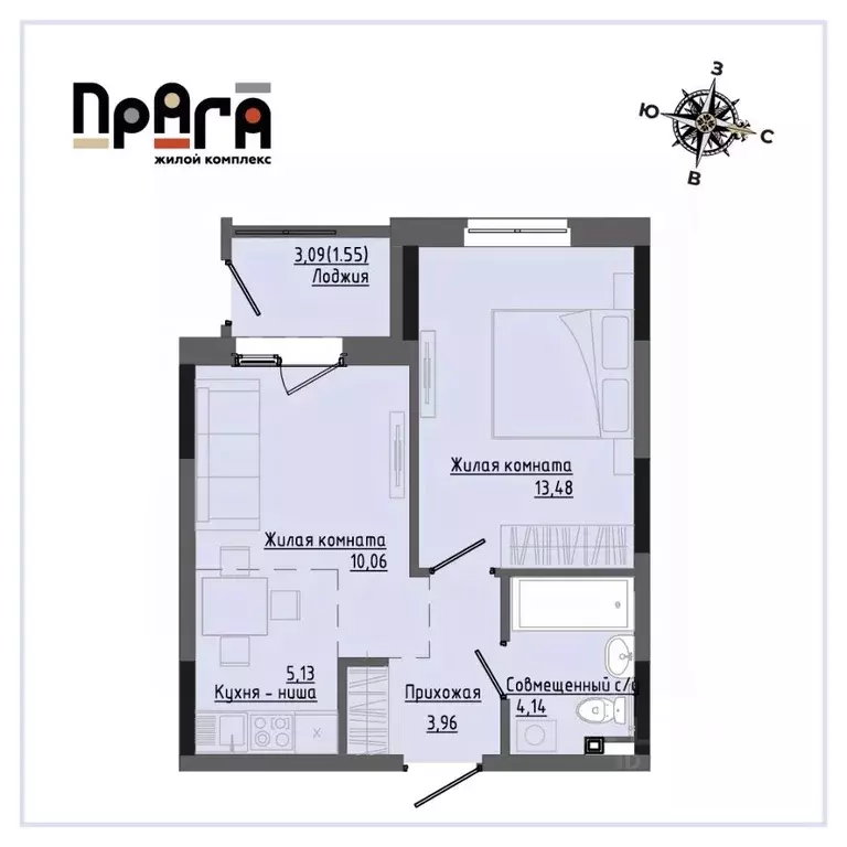 1-к кв. Удмуртия, Ижевск Комсомольская ул., 83 (38.21 м) - Фото 1