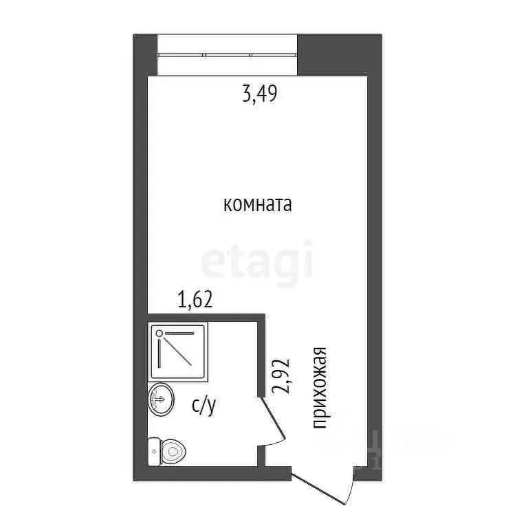 Студия Красноярский край, Красноярск ул. Академика Павлова, 1с2 (21.5 ... - Фото 2