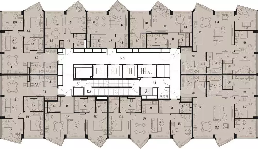 2-к. квартира, 38,5 м, 28/39 эт. - Фото 1