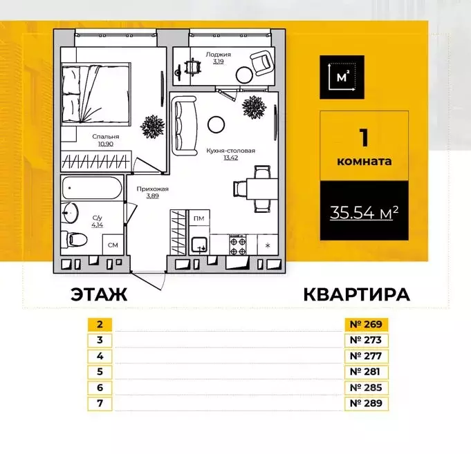 1-к кв. Калужская область, Калуга ул. Счастливая, 9А (35.54 м) - Фото 0