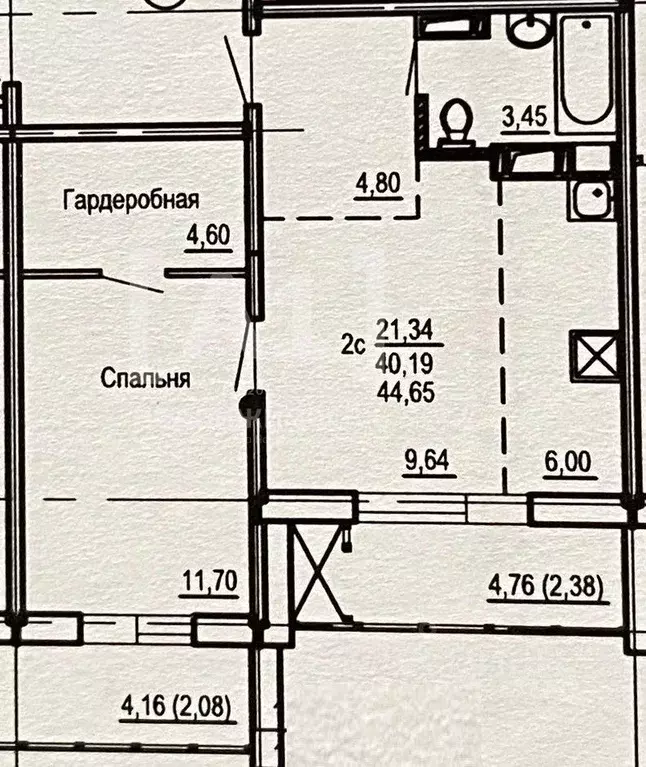 2-к кв. Челябинская область, Челябинск Ярославская ул., 11 (40.2 м) - Фото 1