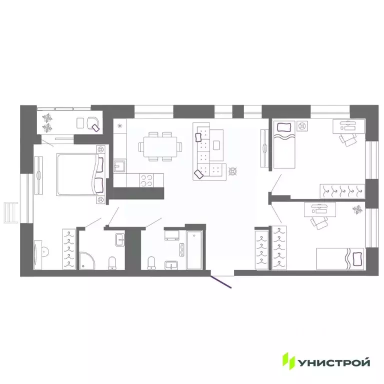 3-к кв. Свердловская область, Екатеринбург ВИЗ жилрайон, Риверсайд ... - Фото 1