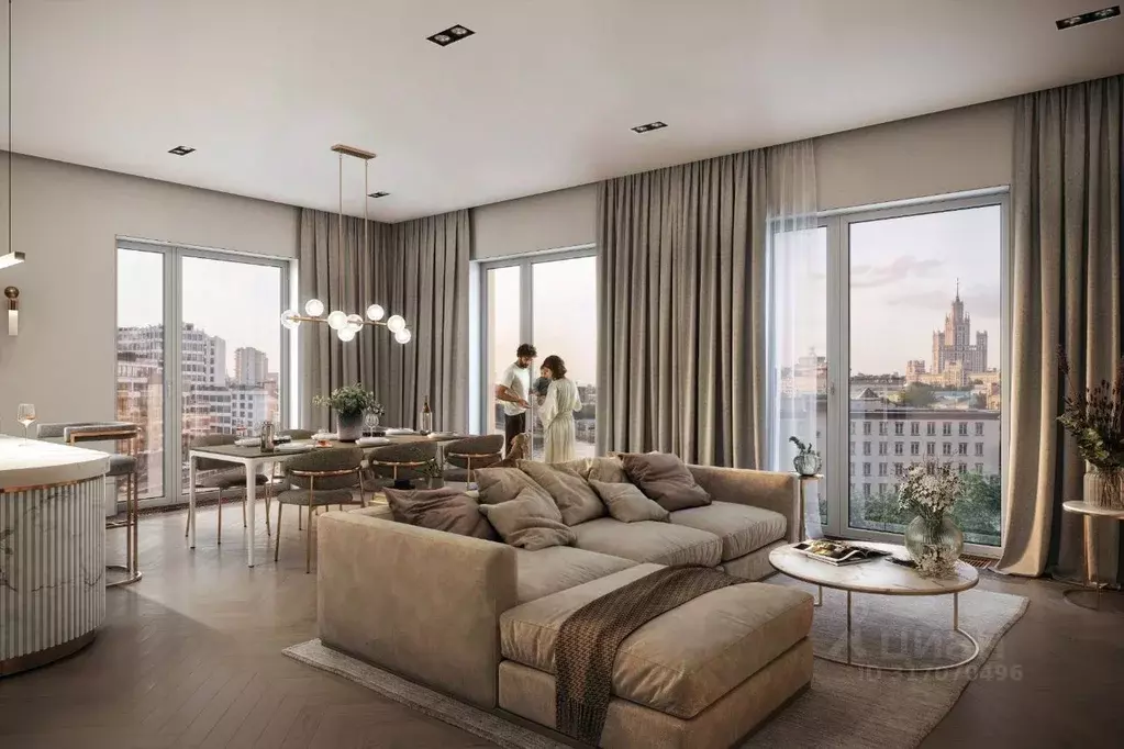 2-к кв. Москва Садовническая наб., 69 (105.76 м) - Фото 1