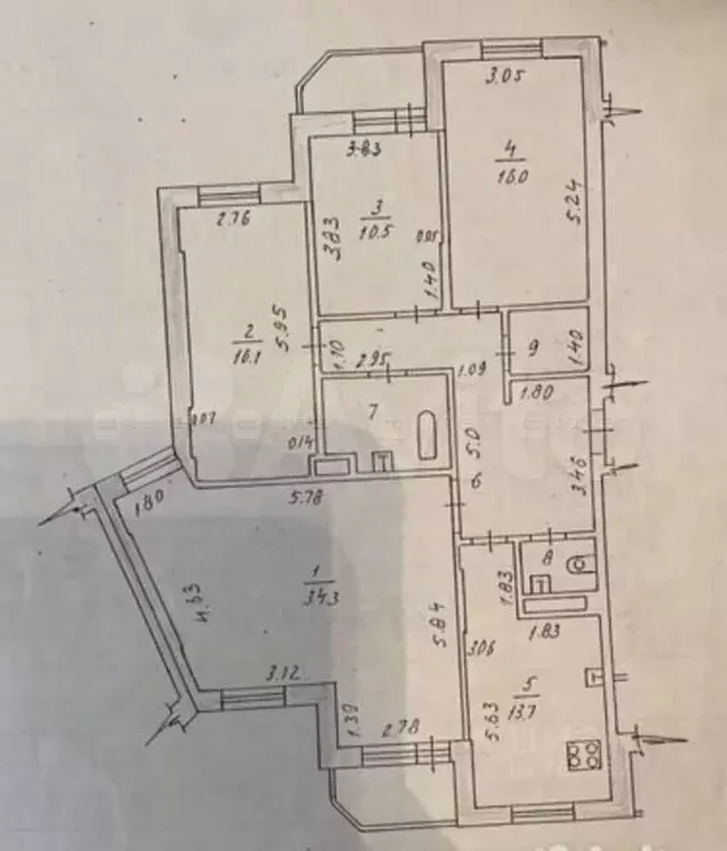 3-к кв. Татарстан, Казань просп. Ямашева, 51 (118.0 м) - Фото 2