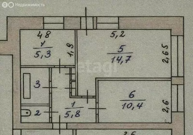2-комнатная квартира: Мантурово, Юрьевецкая улица, 42Б (34 м) - Фото 2