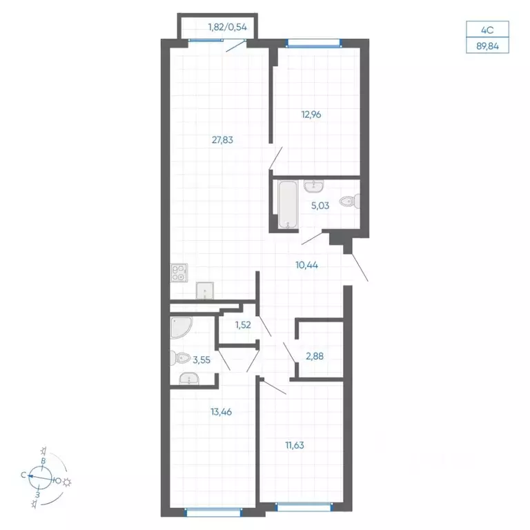 3-к кв. Челябинская область, Челябинский городской округ, пос. ... - Фото 1