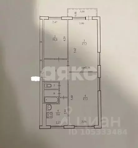 3-к кв. Волгоградская область, Волгоград ул. Генерала Штеменко, 26 ... - Фото 2