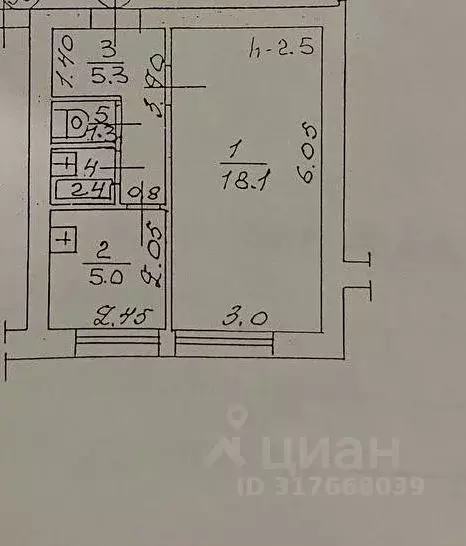 1-к кв. Мордовия, Саранск ул. Воинова, 2к13 (31.2 м) - Фото 0