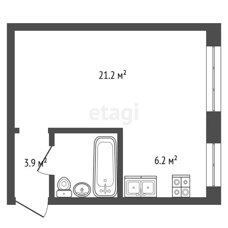 1-комнатная квартира: Нижний Новгород, Юбилейная улица, 8 (32 м) - Фото 1