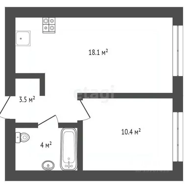 1-к кв. Санкт-Петербург Лиговский просп., 244 (36.0 м) - Фото 2