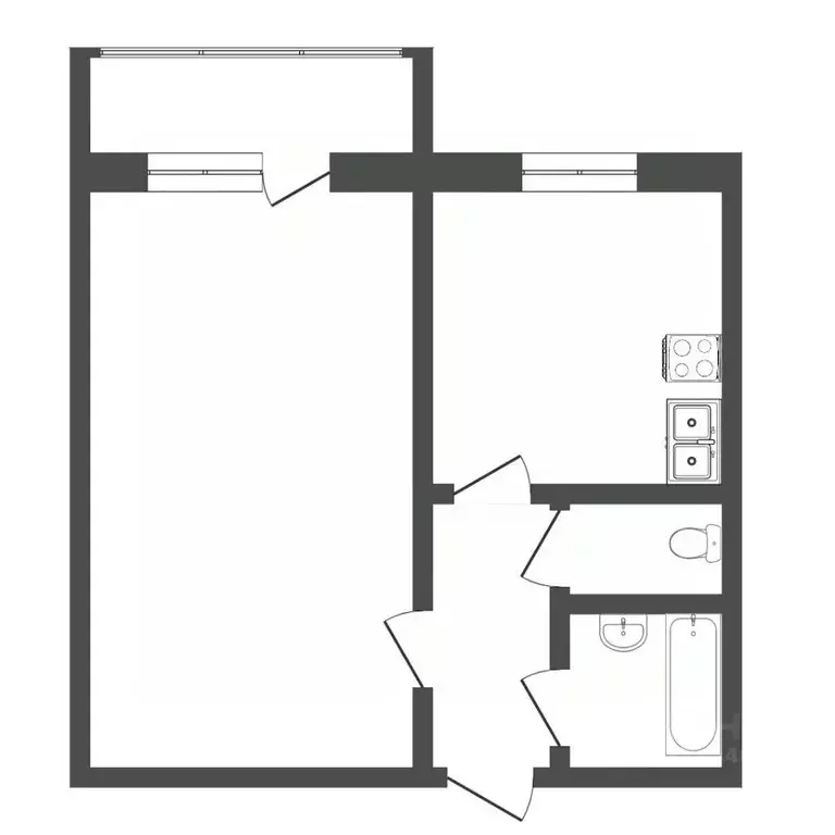 1-к кв. Тюменская область, Тюмень ул. Немцова, 39 (33.0 м) - Фото 1
