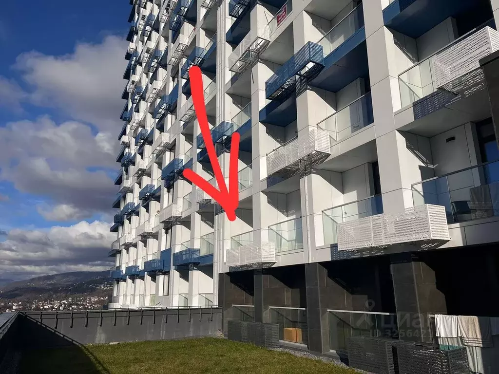 Студия Краснодарский край, Сочи Бытха мкр, ул. Ясногорская, 16/2к10 ... - Фото 1