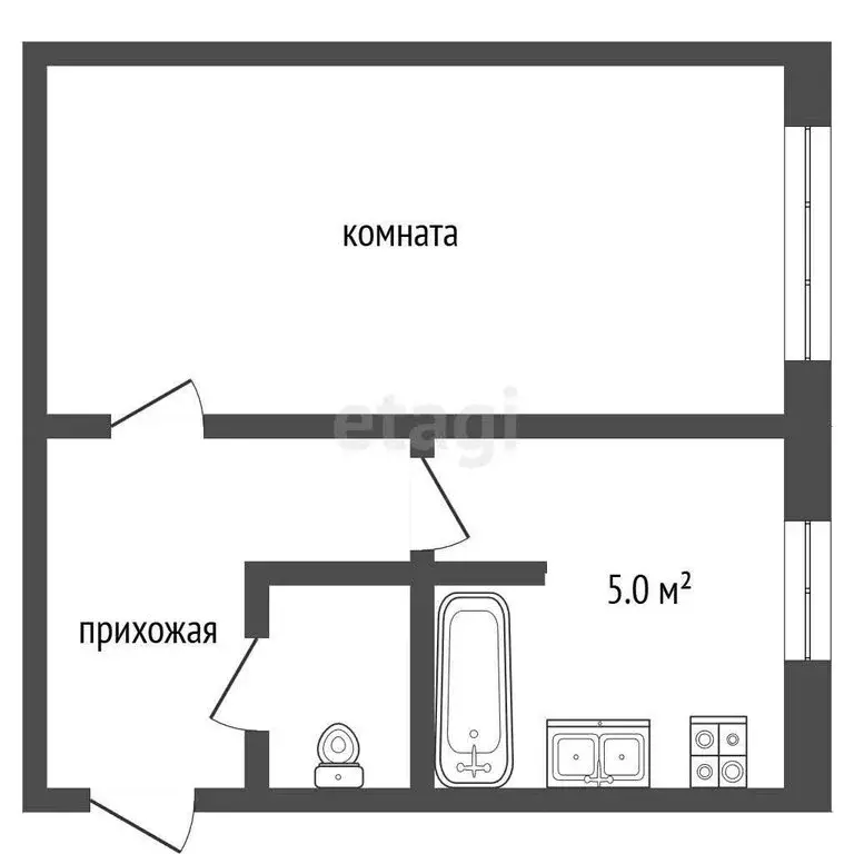 1-комнатная квартира: Серпухов, улица Возрождения, 19 (32 м) - Фото 1