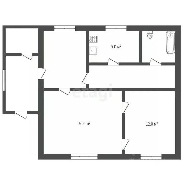 Дом в Брянская область, Почеп Суконно-Фабричная ул. (57 м) - Фото 2