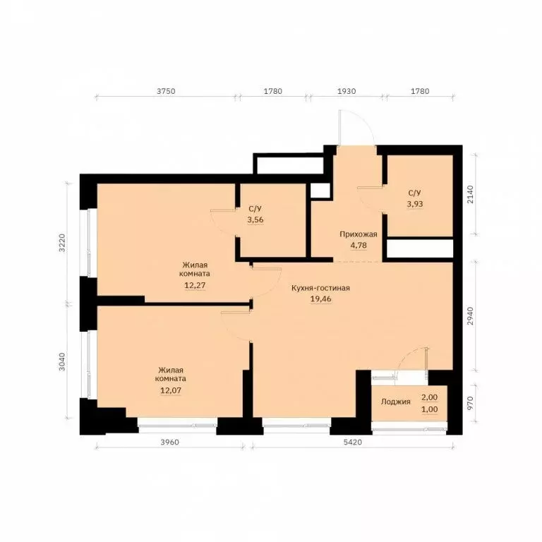 2-комнатная квартира: Екатеринбург, улица Победы, 65 (57.07 м) - Фото 0