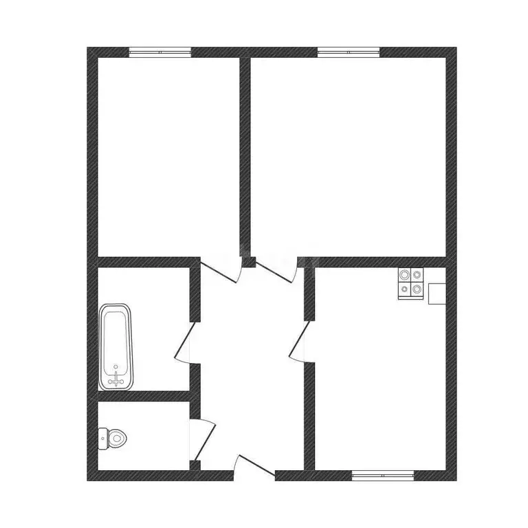 Дом в село Заречное, Транспортная улица (43.2 м) - Фото 1