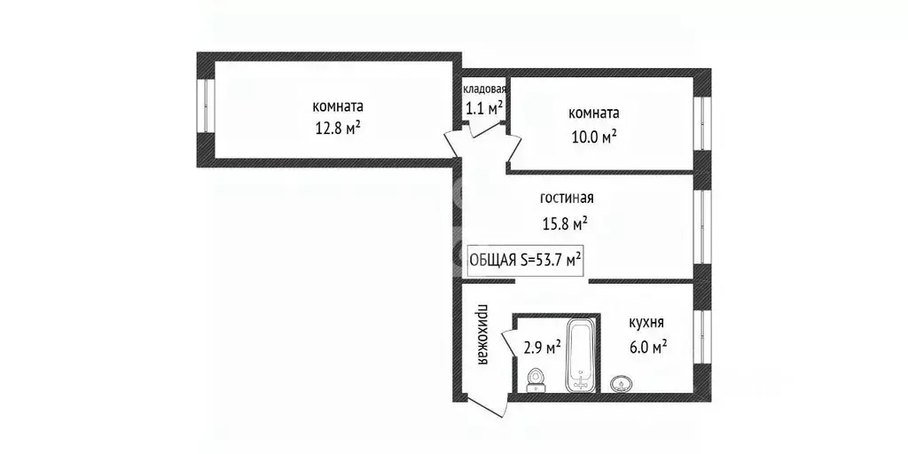 3-к кв. Кемеровская область, Ленинск-Кузнецкий просп. Кирова, 67 (53.7 ... - Фото 2