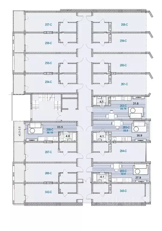 1-к кв. Калининградская область, Зеленоградск ул. Гагарина, 87 (32.0 ... - Фото 1