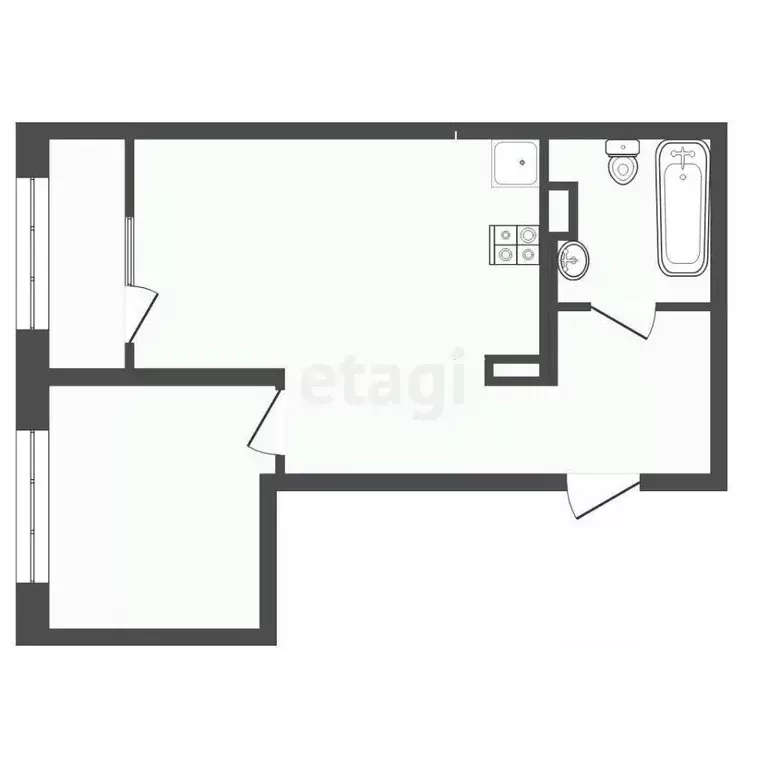 1-к кв. Тюменская область, Тюмень ул. Бориса Прудаева, 7 (37.9 м) - Фото 2