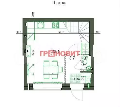 Таунхаус 75 м на участке 1 сот. - Фото 0