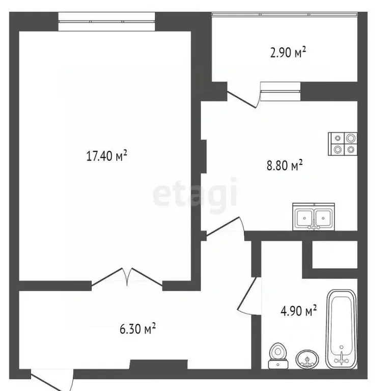 1-к кв. Ярославская область, Ярославль ул. Брагинская, 18к1 (39.8 м) - Фото 0