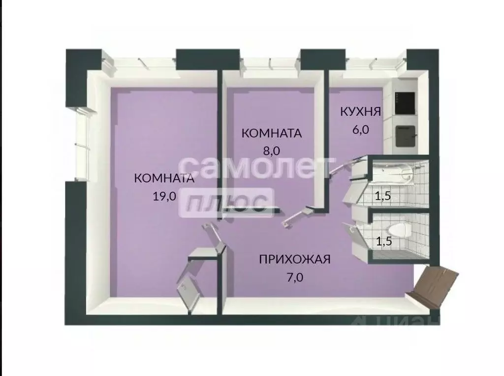 2-к кв. Московская область, Лобня ул. Иванищенко, 6 (42.2 м) - Фото 1