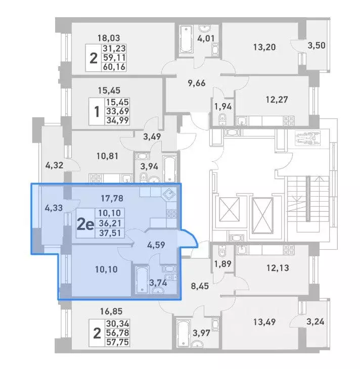 1-к кв. Санкт-Петербург ул. Александра Матросова, 8к1 (37.51 м) - Фото 1