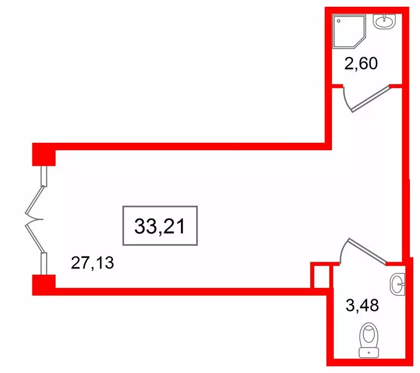 Помещение свободного назначения (33.21 м) - Фото 2