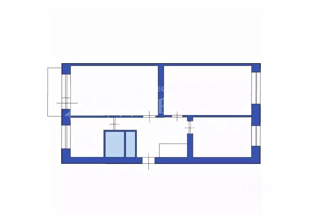 3-к кв. Кемеровская область, Кемерово бул. Строителей, 12 (61.3 м) - Фото 1