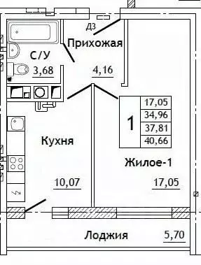 1-к кв. Смоленская область, Смоленский муниципальный округ, д. ... - Фото 0