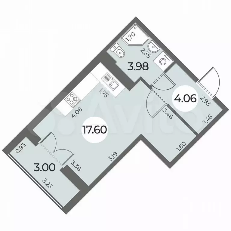 Квартира-студия, 27 м, 23/24 эт. - Фото 0