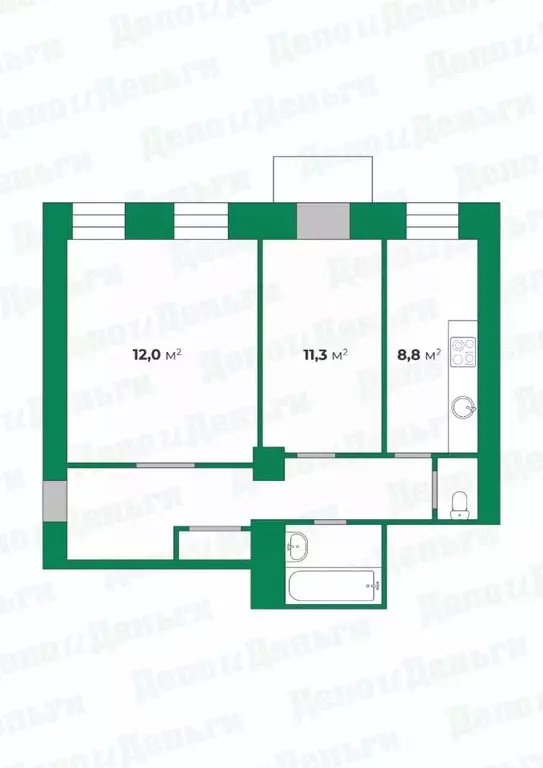 2-к кв. Кировская область, Кирово-Чепецк просп. Мира, 3 (53.5 м) - Фото 1