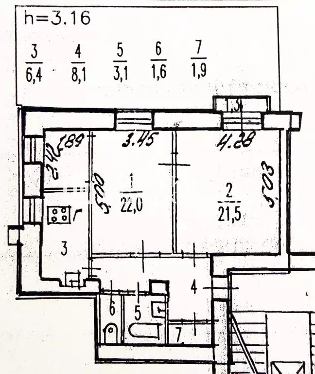 2-комнатная квартира: Санкт-Петербург, Московский проспект, 145 (64.6 ... - Фото 2