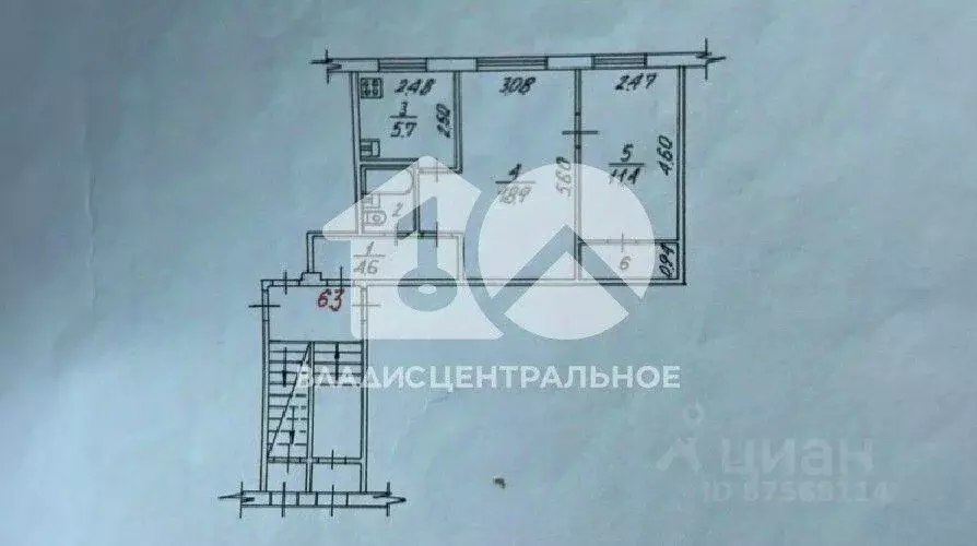 Квартира, 2 комнаты, 49 м - Фото 0