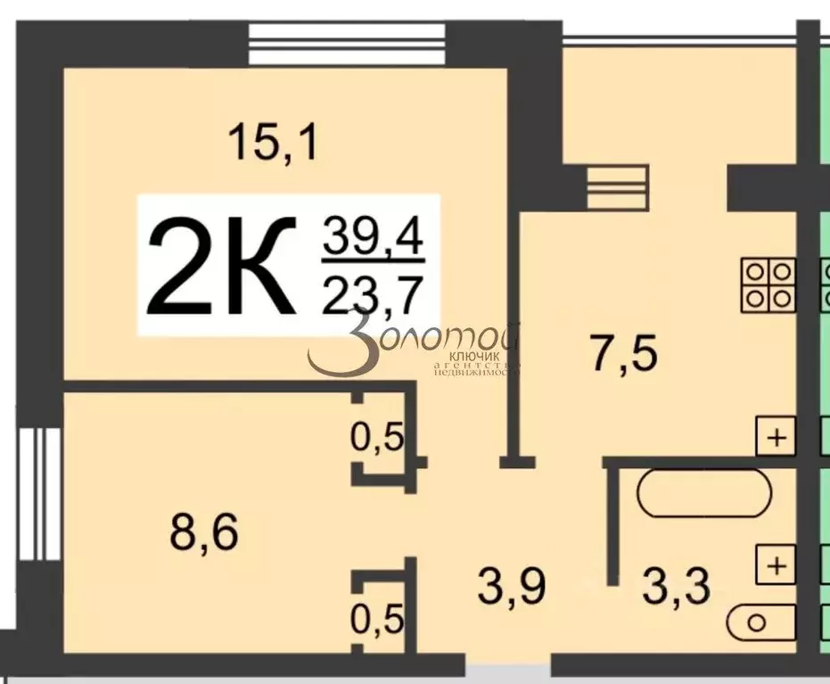 2-к кв. Нижегородская область, Нижний Новгород Березовская ул., 20 ... - Фото 1