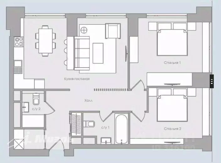 3-к кв. Москва Мичуринский просп., 56 (84.0 м) - Фото 1