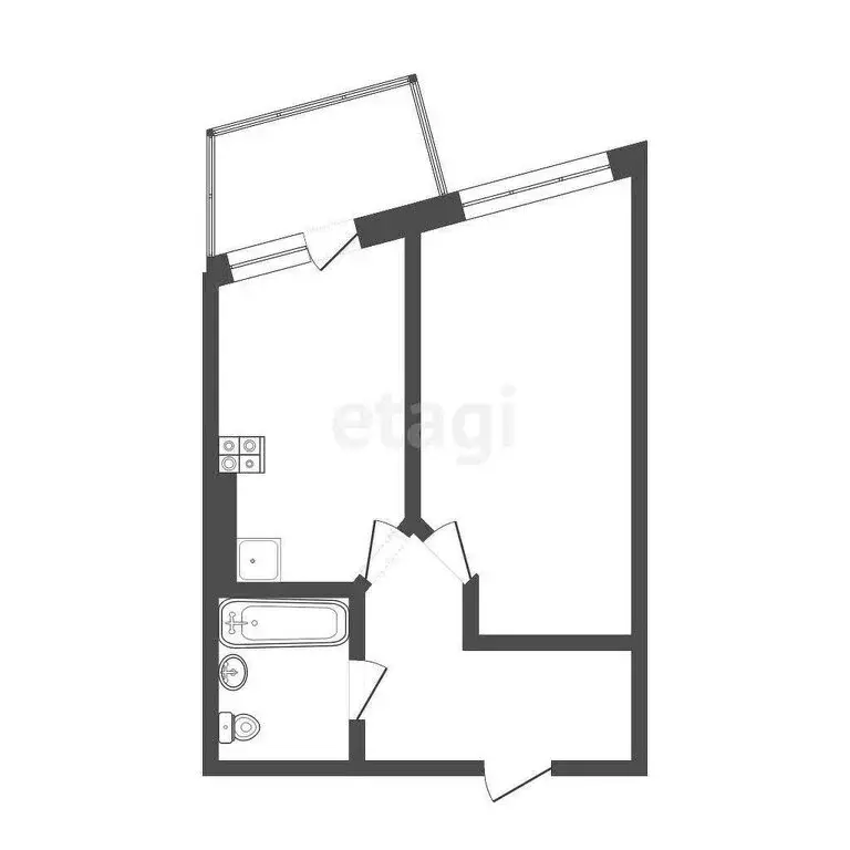 1-комнатная квартира: Иркутск, улица Розы Люксембург, 118/5 (40.9 м) - Фото 1
