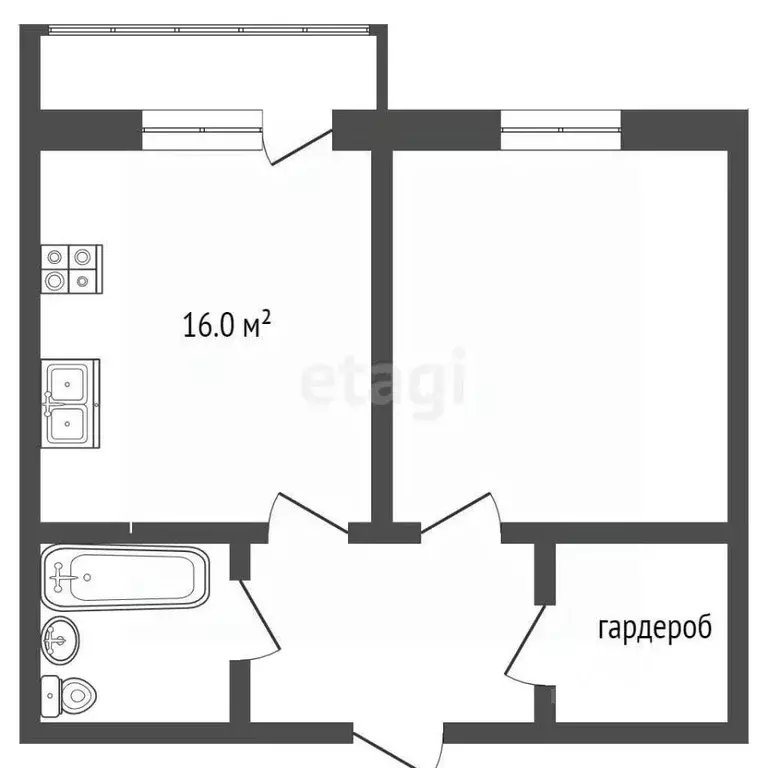 1-к кв. Ростовская область, Батайск Артемовская ул., 142Г (39.0 м) - Фото 0