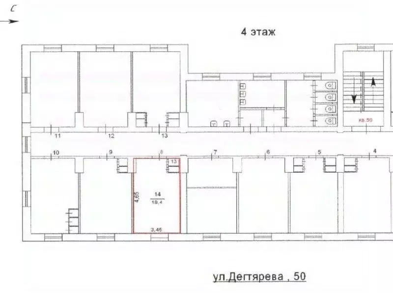 Комната Челябинская область, Челябинск ул. Дегтярева, 50 (19.2 м) - Фото 1