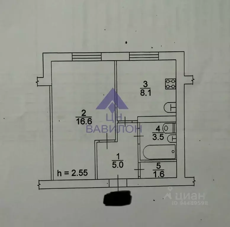 1-к кв. Ростовская область, Волгодонск ул. Максима Горького (34.8 м) - Фото 2