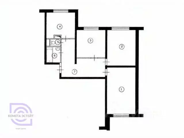 3-к кв. Москва Солдатский пер., 8 (74.1 м) - Фото 1