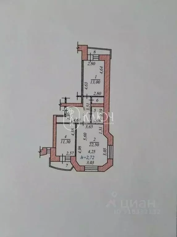 2-к кв. Чувашия, Чебоксары Московский просп., 21к2 (66.2 м) - Фото 1